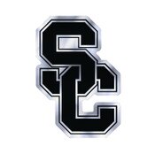 USC Trojans Silver SC Interlock Metallic Decal